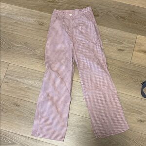 Lisa Says Gah Pink Checkered Pants